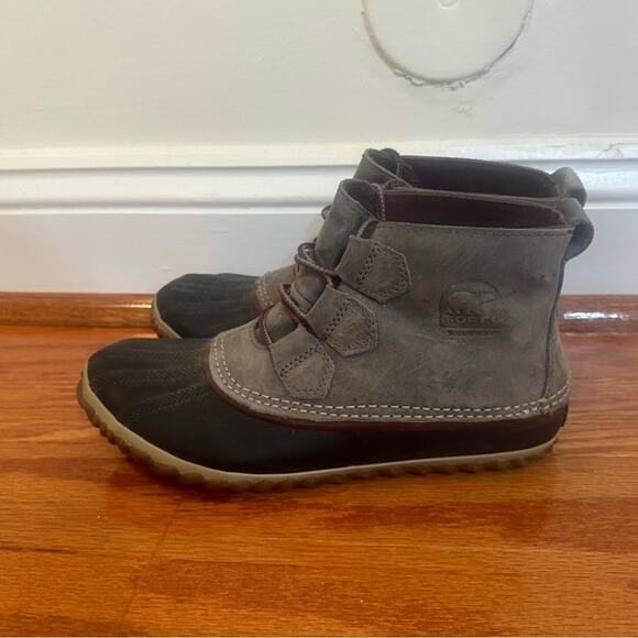 Sorel Women's Out n About Duck Boots sz 7 Leather Waterproof Boots - Picture 4 of 8